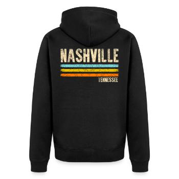 Nashville - Veste à capuche bio Premium Unisexe - noir - Dos - Nico (187cm)