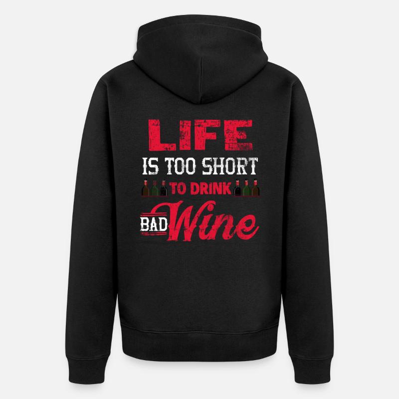 Vin - Veste à capuche bio Premium Unisexe - noir