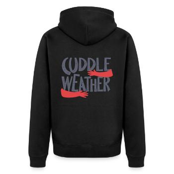 Météo câlin - Veste à capuche bio Premium Unisexe - noir - Dos - Nico (187cm)