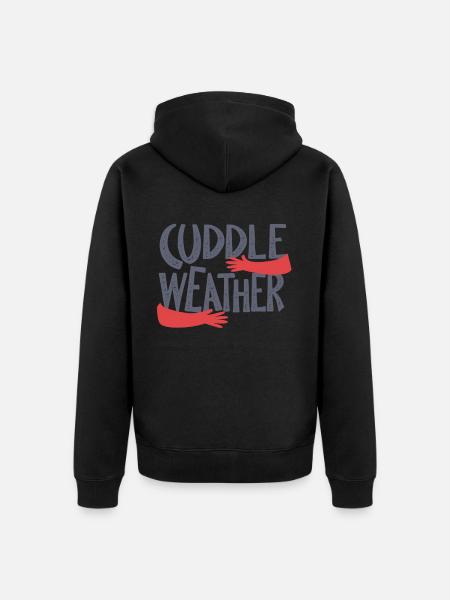 Cuddle weather - Unisex Premium Organic Zip Hoodie - black