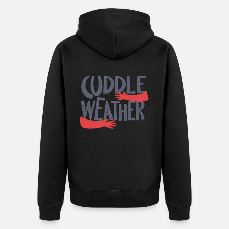 Météo câlin - Veste à capuche bio Premium Unisexe - noir
