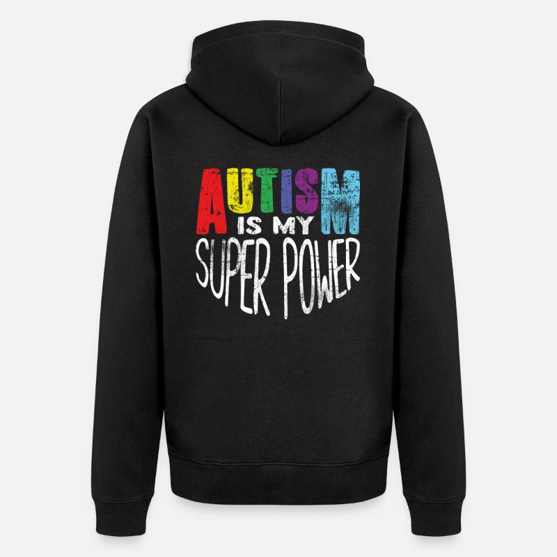 autisme - Veste à capuche bio Premium Unisexe - noir