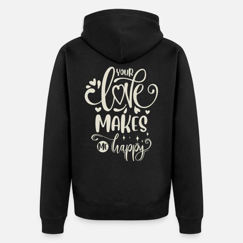 Chère citation - Veste à capuche bio Premium Unisexe - noir