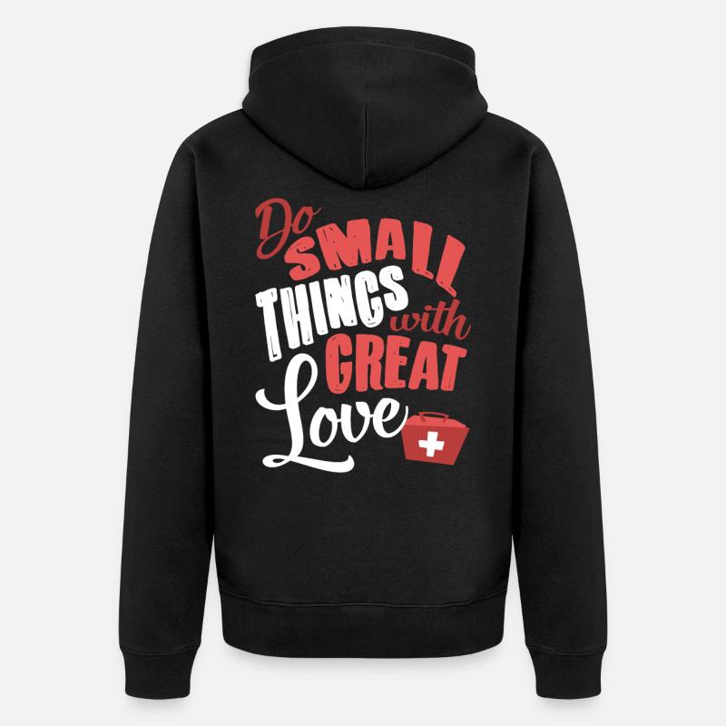 Krankenschwester - Unisex Premium Bio Zip Hoodie - Schwarz