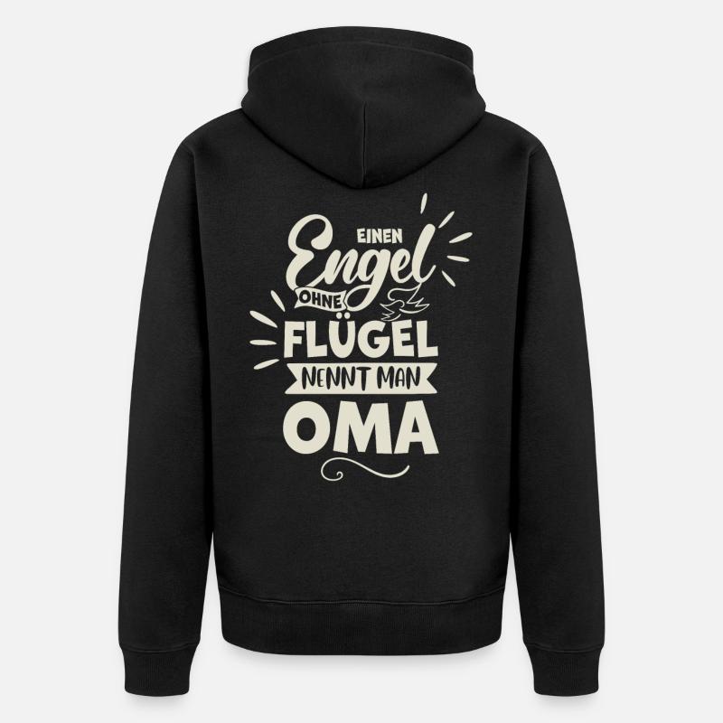 Grand-mère ange - Veste à capuche bio Premium Unisexe - noir