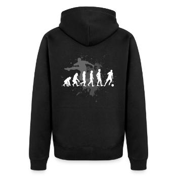 footballeur - Veste à capuche bio Premium Unisexe - noir - Dos - Nico (187cm)