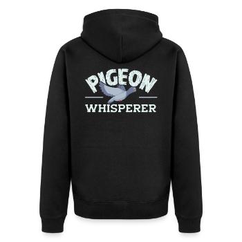 Pigeons murmurant - Veste à capuche bio Premium Unisexe - noir - Dos - Nico (187cm)