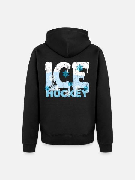 Eishockey - Unisex Premium Bio Zip Hoodie - Schwarz