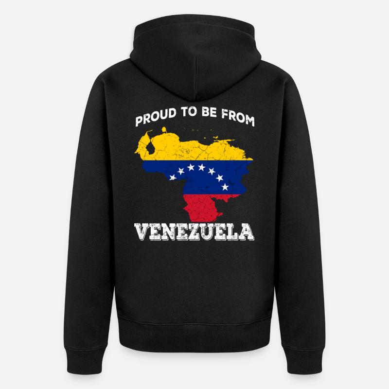 Venezuela - Veste à capuche bio Premium Unisexe - noir