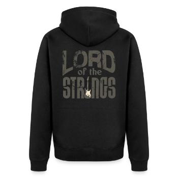 Guitar Lord des cordes - Veste à capuche bio Premium Unisexe - noir - Dos - Nico (187cm)