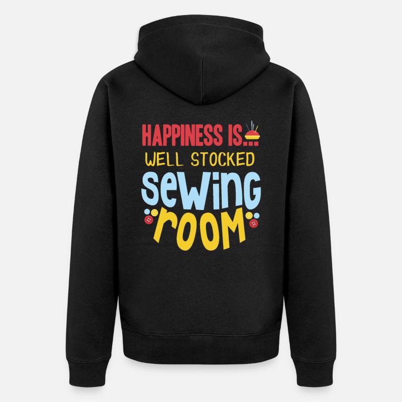 couture - Veste à capuche bio Premium Unisexe - noir