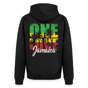 Jamaïque - Veste à capuche bio Premium Unisexe - noir - Dos - Nico (187cm)