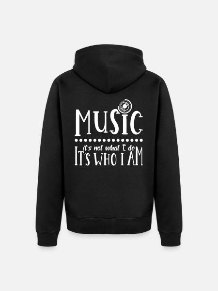 Music musicians - Unisex Premium Organic Zip Hoodie - black