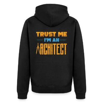 architecte - Veste à capuche bio Premium Unisexe - noir - Dos - Nico (187cm)