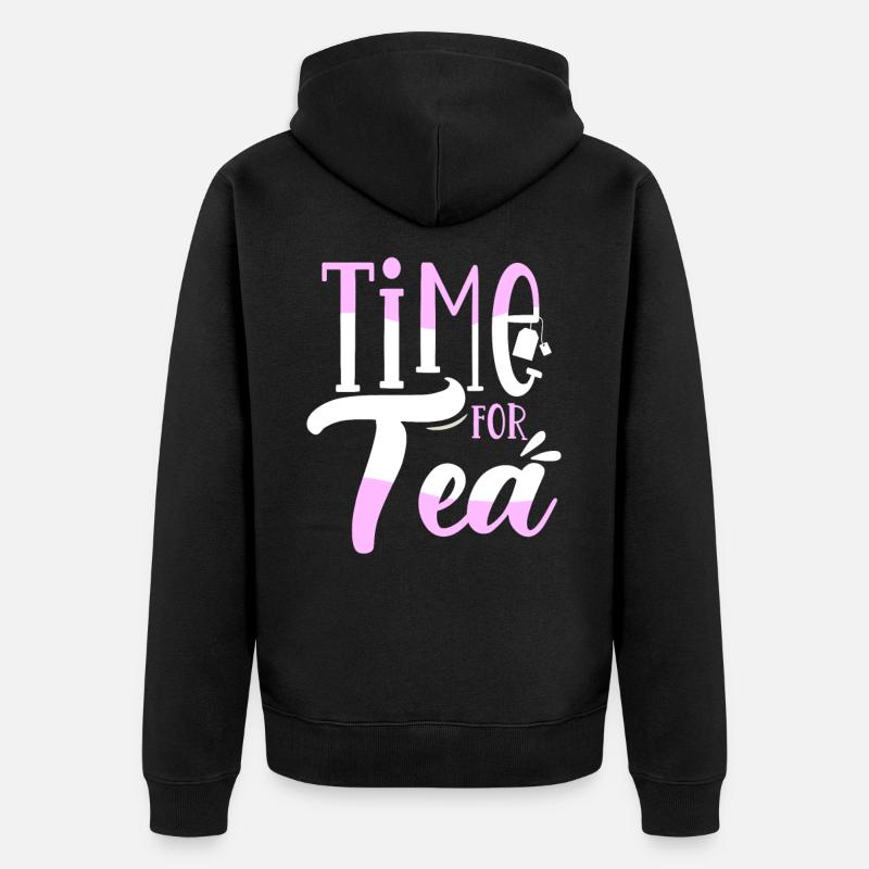 Tee - Unisex Premium Bio Zip Hoodie - Schwarz