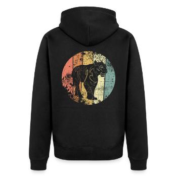 tigre - Veste à capuche bio Premium Unisexe - noir - Dos - Nico (187cm)