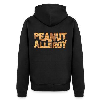 Allergie aux arachides - Veste à capuche bio Premium Unisexe - noir - Dos - Nico (187cm)