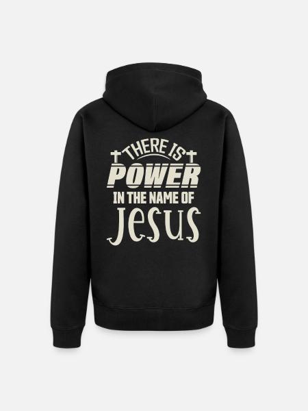 Jesus - Unisex Premium Organic Zip Hoodie - black