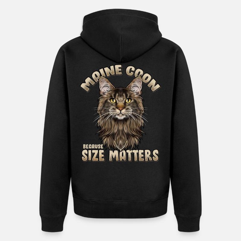 Maine Coon Chat - Veste à capuche bio Premium Unisexe - noir
