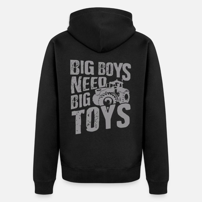 Traktor - Unisex Premium Bio Zip Hoodie - Schwarz