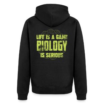 biologie - Veste à capuche bio Premium Unisexe - noir - Dos - Nico (187cm)