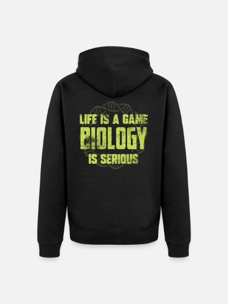 biology - Unisex Premium Organic Zip Hoodie - black