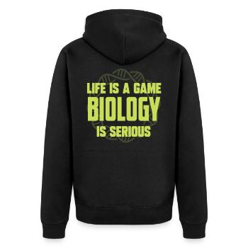 Biologie - Veste à capuche bio Premium Unisexe - noir - Dos - Nico (187cm)