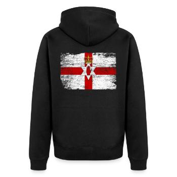 Drapeau d'Irlande du Nord - Veste à capuche bio Premium Unisexe - noir - Dos - Nico (187cm)