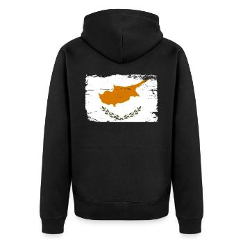 Chypre - Veste à capuche bio Premium Unisexe - noir - Dos - Nico (187cm)