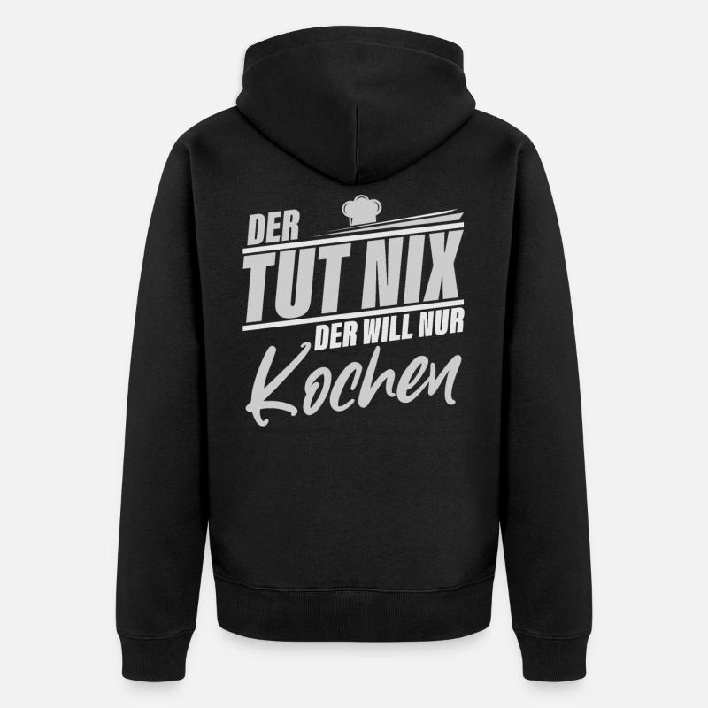 Kochen - Unisex Premium Bio Zip Hoodie - Schwarz