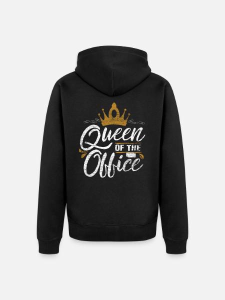 secretary - Unisex Premium Organic Zip Hoodie - black