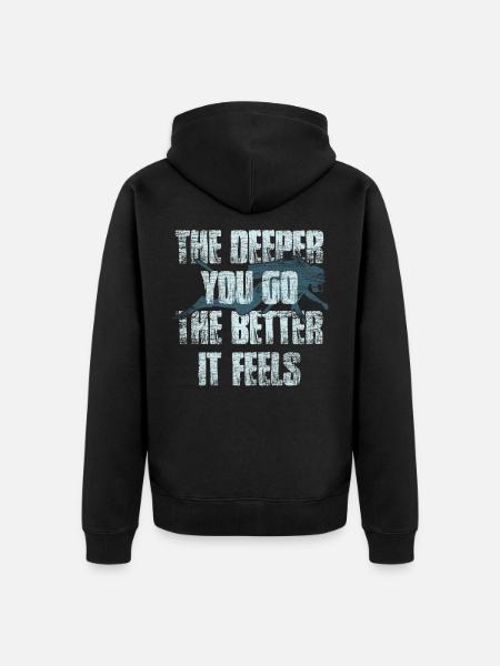 diving - Unisex Premium Organic Zip Hoodie - black
