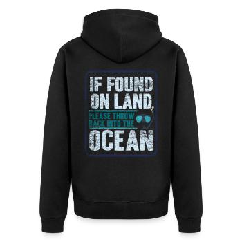 Diving divers - Unisex Premium Organic Zip Hoodie - black - Back - Nico (187cm)