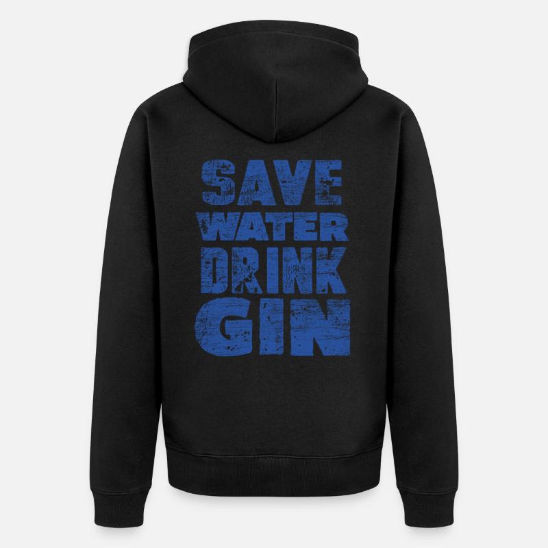 gin - Veste à capuche bio Premium Unisexe - noir