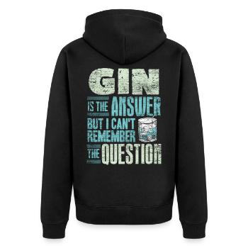 gin - Veste à capuche bio Premium Unisexe - noir - Dos - Nico (187cm)