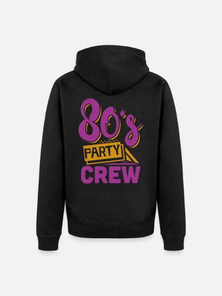 80s Party - Unisex Premium Organic Zip Hoodie - black