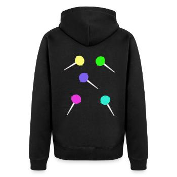 Bonbons Anniversaire d’enfant Grignotage Des enfants - Veste à capuche bio Premium Unisexe - noir - Dos - Nico (187cm)