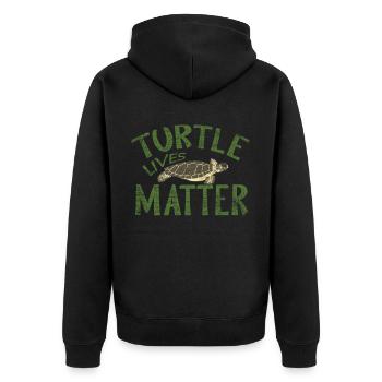 tortue - Veste à capuche bio Premium Unisexe - noir - Dos - Nico (187cm)