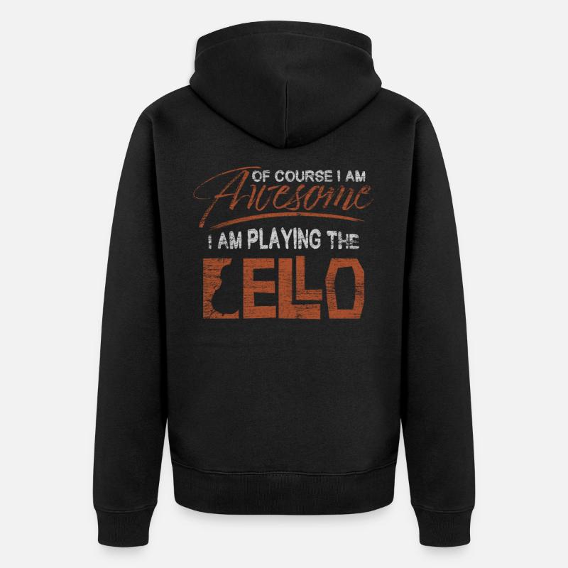 violoncelle - Veste à capuche bio Premium Unisexe - noir