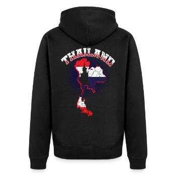 Thaïlande - Veste à capuche bio Premium Unisexe - noir - Dos - Nico (187cm)