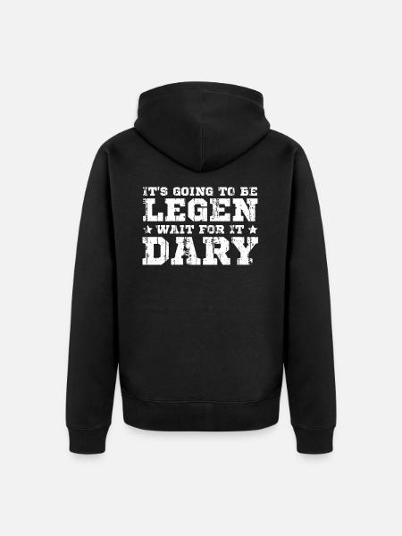 Legendary - Unisex Premium Organic Zip Hoodie - black