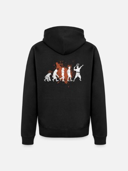 Tennis - Unisex Premium Bio Zip Hoodie - Schwarz