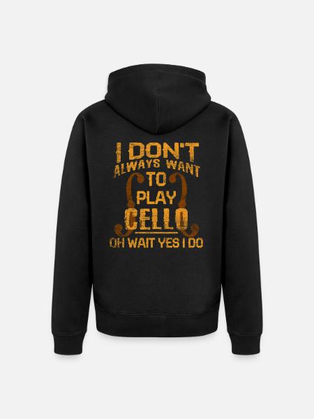 cello - Unisex Premium Organic Zip Hoodie - black