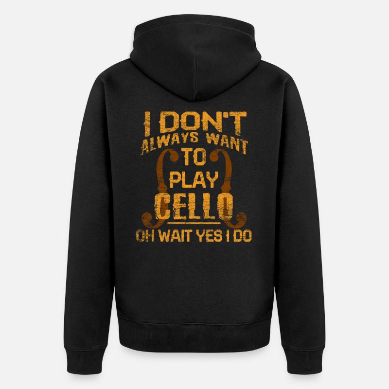 Cello - Unisex Premium Bio Zip Hoodie - Schwarz