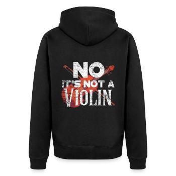 Cello - Unisex Premium Bio Zip Hoodie - Schwarz - Hinten - Nico (187cm)