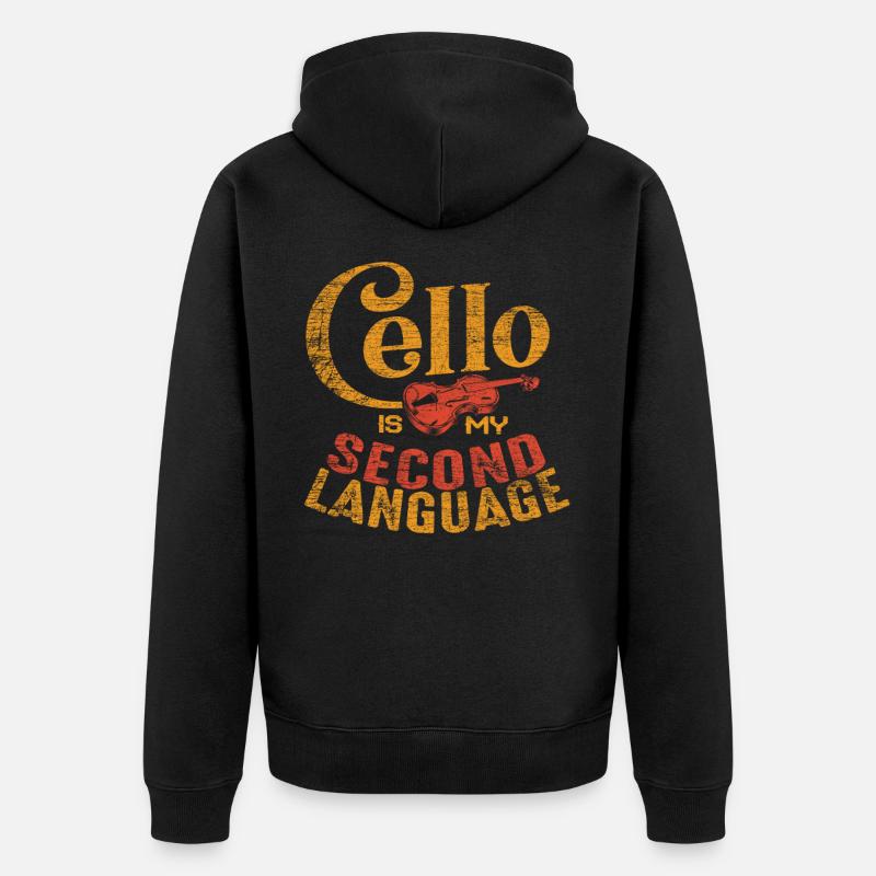 Cello - Unisex Premium Bio Zip Hoodie - Schwarz