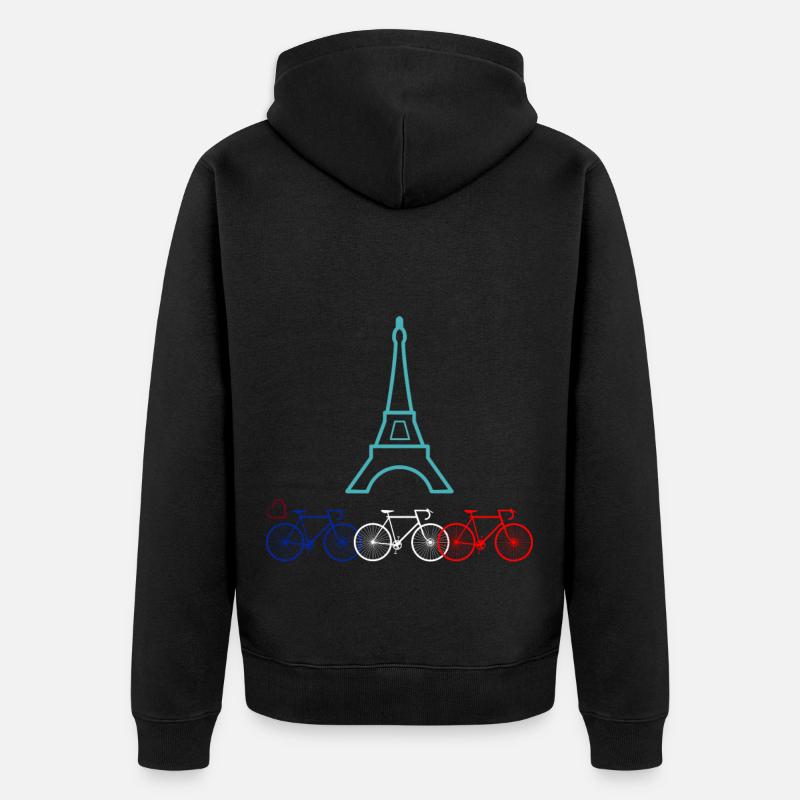 Faire du vélo à Paris - Veste à capuche bio Premium Unisexe - noir