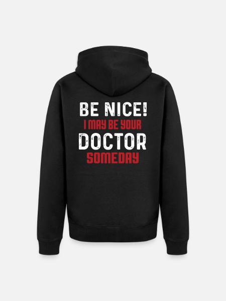 Medicine student - Unisex Premium Organic Zip Hoodie - black