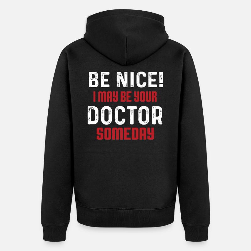 Étudiant en médecine - Veste à capuche bio Premium Unisexe - noir