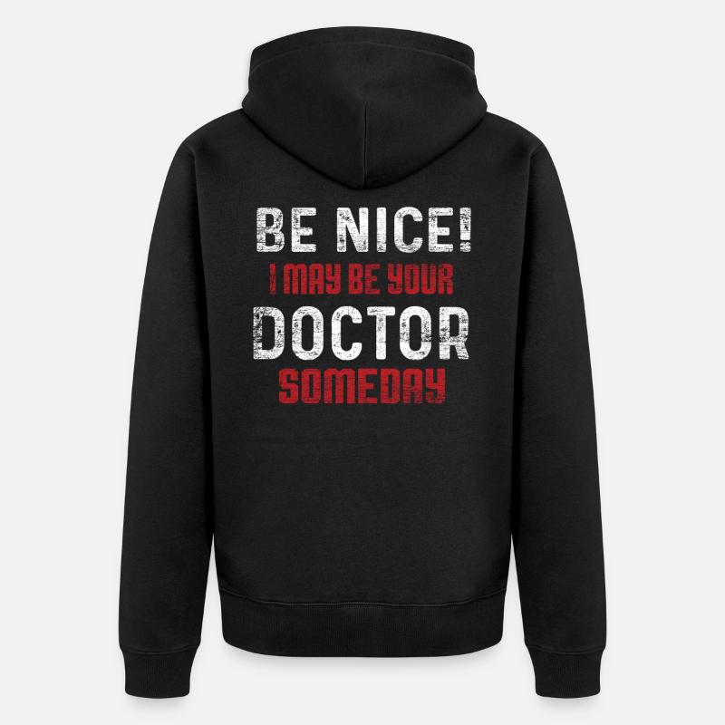 médecin - Veste à capuche bio Premium Unisexe - noir